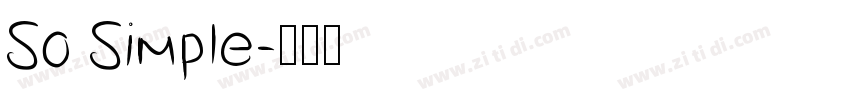 So Simple字体转换